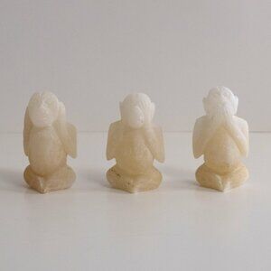 Set of 3 See Hear Speak No Evil Monkey Statues